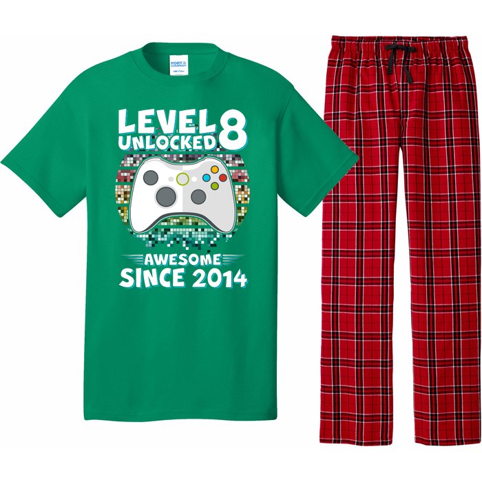 Cool Level 8 Unlocked Awesome Since 2014 Gamer Pajama Set