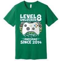 Cool Level 8 Unlocked Awesome Since 2014 Gamer Premium T-Shirt