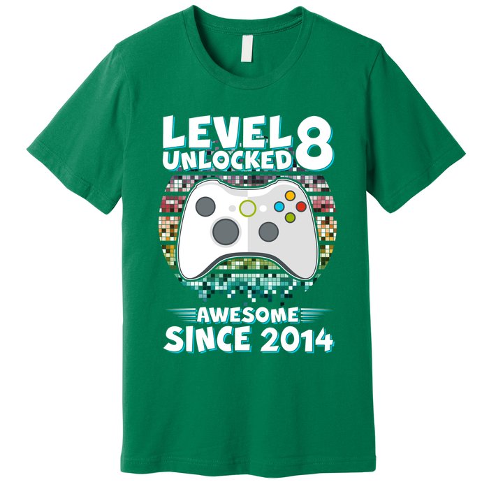 Cool Level 8 Unlocked Awesome Since 2014 Gamer Premium T-Shirt