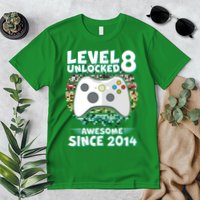 Cool Level 8 Unlocked Awesome Since 2014 Gamer Premium T-Shirt