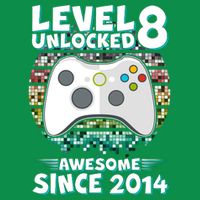 Cool Level 8 Unlocked Awesome Since 2014 Gamer Baby Bodysuit