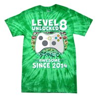 Cool Level 8 Unlocked Awesome Since 2014 Gamer Tie-Dye T-Shirt