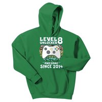 Cool Level 8 Unlocked Awesome Since 2014 Gamer Kids Hoodie