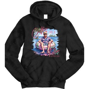 Chillin Like A Felon Funny Trump For President Summer 2024 Tie Dye Hoodie