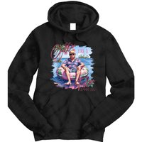 Chillin Like A Felon Funny Trump For President Summer 2024 Tie Dye Hoodie