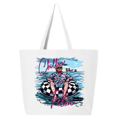 Chillin Like A Felon Funny Trump Summer 2024 25L Jumbo Tote