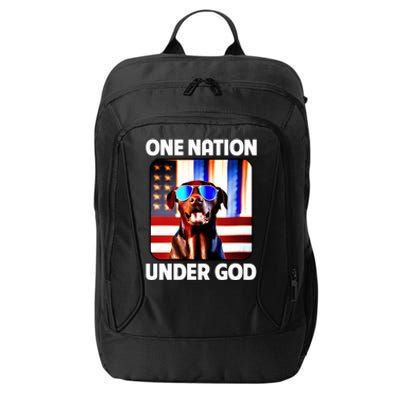 Chocolate Lab American Flag One Nation Under God Patriotic Great Gift City Backpack