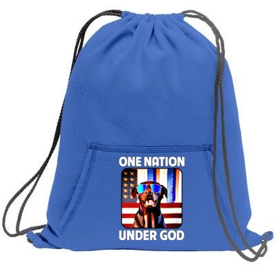 Chocolate Lab American Flag One Nation Under God Patriotic Great Gift Sweatshirt Cinch Pack Bag