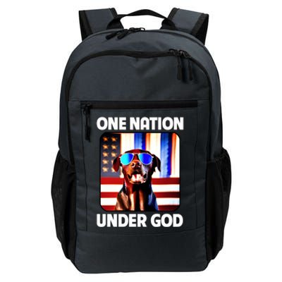 Chocolate Lab American Flag One Nation Under God Patriotic Great Gift Daily Commute Backpack