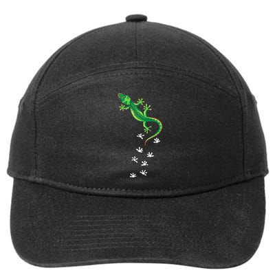 Cool Lizard Art Men Women Herpetology Reptile Lizard Lover 7-Panel Snapback Hat