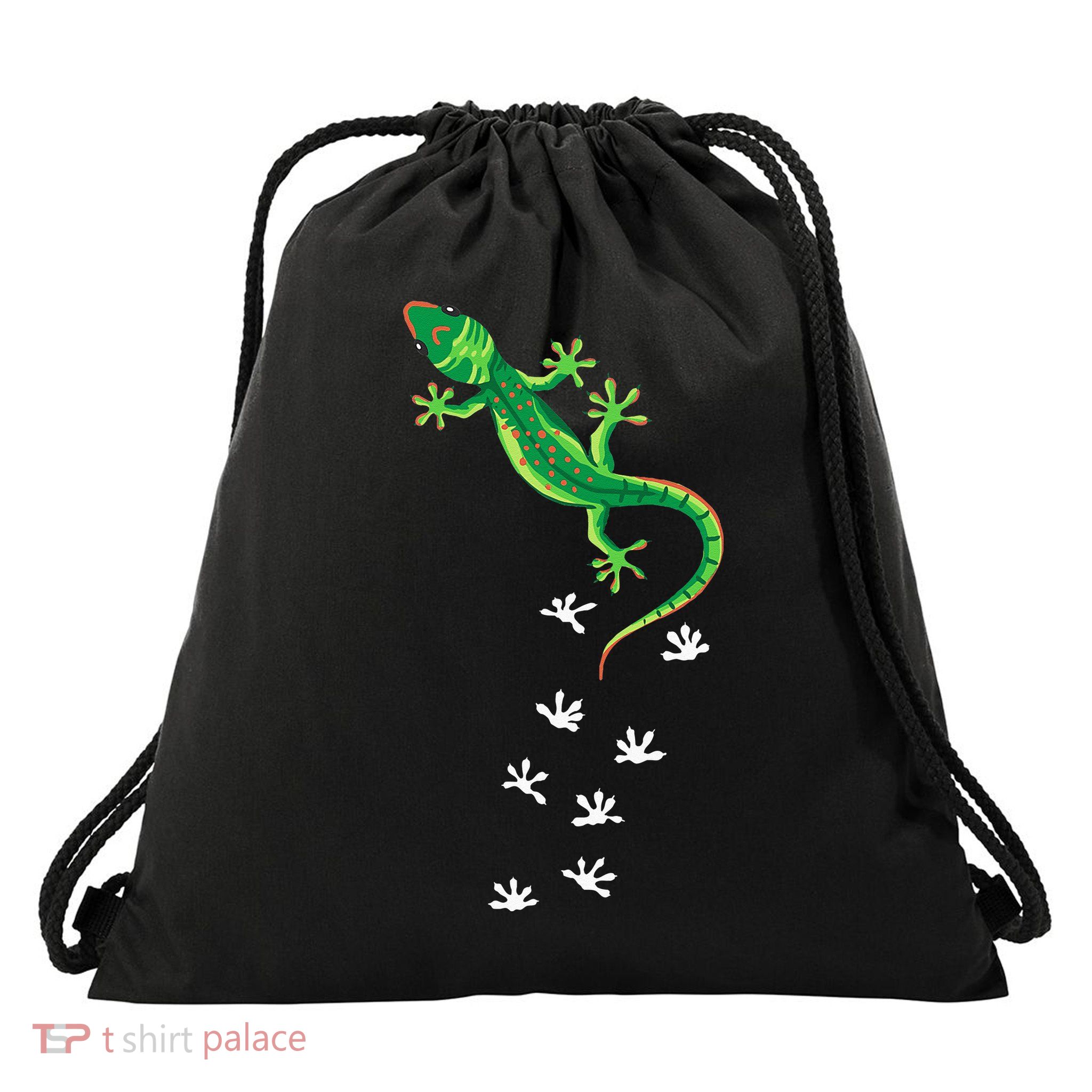 Cool Lizard Art Men Women Herpetology Reptile Lizard Lover Drawstring Bag