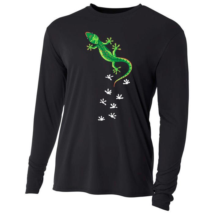 Cool Lizard Art Men Women Herpetology Reptile Lizard Lover Cooling Performance Long Sleeve Crew