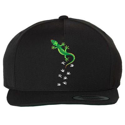 Cool Lizard Art Men Women Herpetology Reptile Lizard Lover Wool Snapback Cap