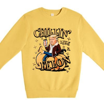 Chillin Like A Felon Fall Premium Crewneck Sweatshirt