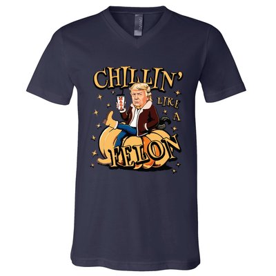 Chillin Like A Felon Fall V-Neck T-Shirt