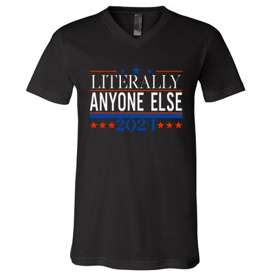 Classic Literally Anyone Else 2024 Trump Felon President V-Neck T-Shirt