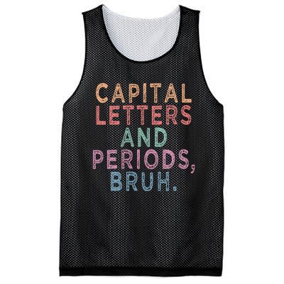 Capital Letters And Periods Bruh Mesh Reversible Basketball Jersey Tank