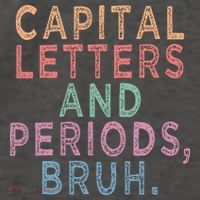 Capital Letters And Periods Bruh Vector Backpack