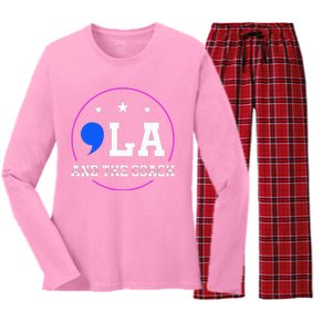 Comma La And The Coach Women's Long Sleeve Flannel Pajama Set 