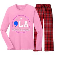 Comma La And The Coach Women's Long Sleeve Flannel Pajama Set 