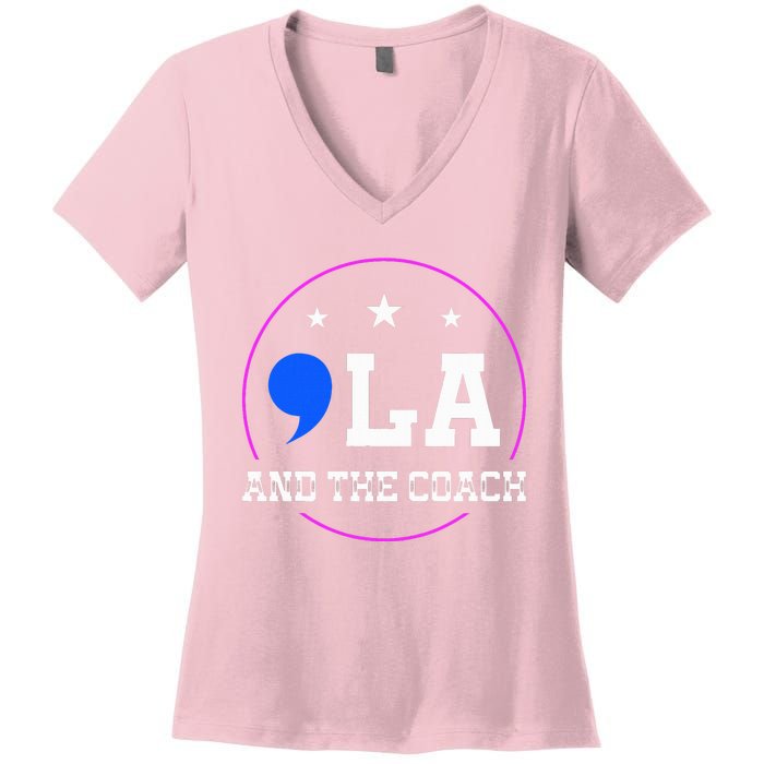 Comma La And The Coach Women's V-Neck T-Shirt