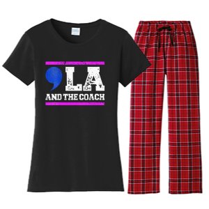 Comma La And The Coach Kamala Harris & Tim Walz Women's Flannel Pajama Set