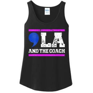 Comma La And The Coach Kamala Harris & Tim Walz Ladies Essential Tank