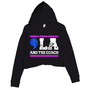 Comma La And The Coach Kamala Harris & Tim Walz Crop Fleece Hoodie