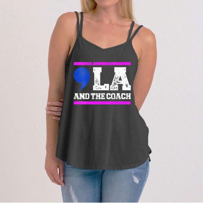 Comma La And The Coach Kamala Harris & Tim Walz Women's Strappy Tank