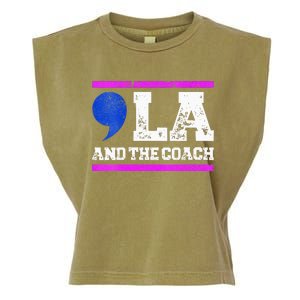 Comma La And The Coach Kamala Harris & Tim Walz Garment-Dyed Women's Muscle Tee