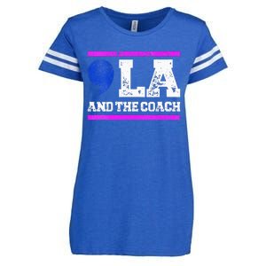 Comma La And The Coach Kamala Harris & Tim Walz Enza Ladies Jersey Football T-Shirt