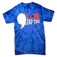 Comma La And The Coach Kamala Harris & Tim Walz Tie-Dye T-Shirt