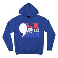 Comma La And The Coach Kamala Harris & Tim Walz Tall Hoodie