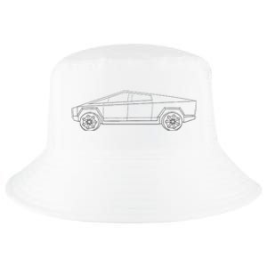 Cybertrucks Line Art Futuristic Truck Cyber Design Ev Fan Cool Comfort Performance Bucket Hat