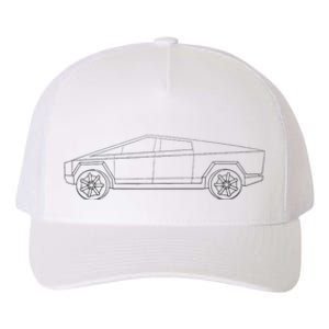 Cybertrucks Line Art Futuristic Truck Cyber Design Ev Fan Yupoong Adult 5-Panel Trucker Hat