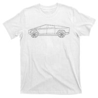 Cybertrucks Line Art Futuristic Truck Cyber Design Ev Fan T-Shirt