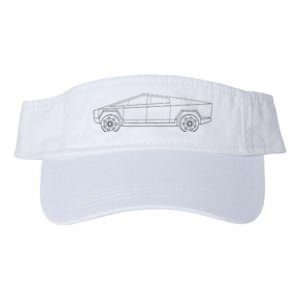 Cybertrucks Line Art Futuristic Truck Cyber Design Ev Fan Valucap Bio-Washed Visor