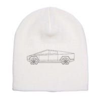 Cybertrucks Line Art Futuristic Truck Cyber Design Ev Fan Short Acrylic Beanie