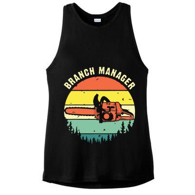 Cool Lumberjack Art Arborist Logger Branch Manager Ladies PosiCharge Tri-Blend Wicking Tank