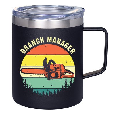 Cool Lumberjack Art Arborist Logger Branch Manager 12oz Stainless Steel Coffee Mug