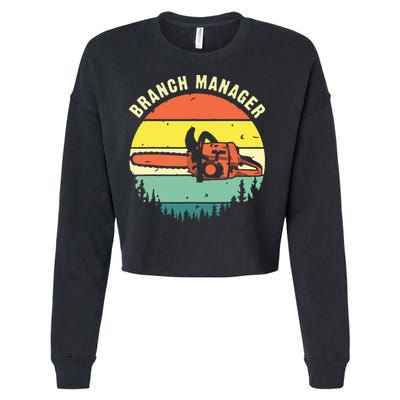 Cool Lumberjack Art Arborist Logger Branch Manager Cropped Pullover Crew