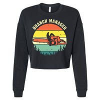 Cool Lumberjack Art Arborist Logger Branch Manager Cropped Pullover Crew