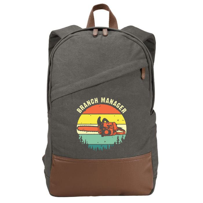 Cool Lumberjack Art Arborist Logger Branch Manager Cotton Canvas Backpack