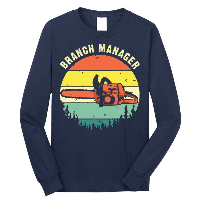 Cool Lumberjack Art Arborist Logger Branch Manager Long Sleeve Shirt