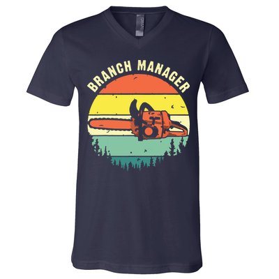 Cool Lumberjack Art Arborist Logger Branch Manager V-Neck T-Shirt