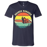 Cool Lumberjack Art Arborist Logger Branch Manager V-Neck T-Shirt