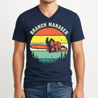 Cool Lumberjack Art Arborist Logger Branch Manager V-Neck T-Shirt