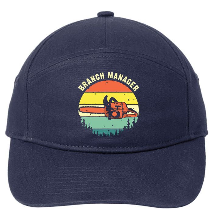 Cool Lumberjack Art Arborist Logger Branch Manager 7-Panel Snapback Hat