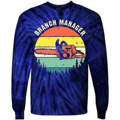 Cool Lumberjack Art Arborist Logger Branch Manager Tie-Dye Long Sleeve Shirt