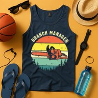 Cool Lumberjack Art Arborist Logger Branch Manager Tank Top